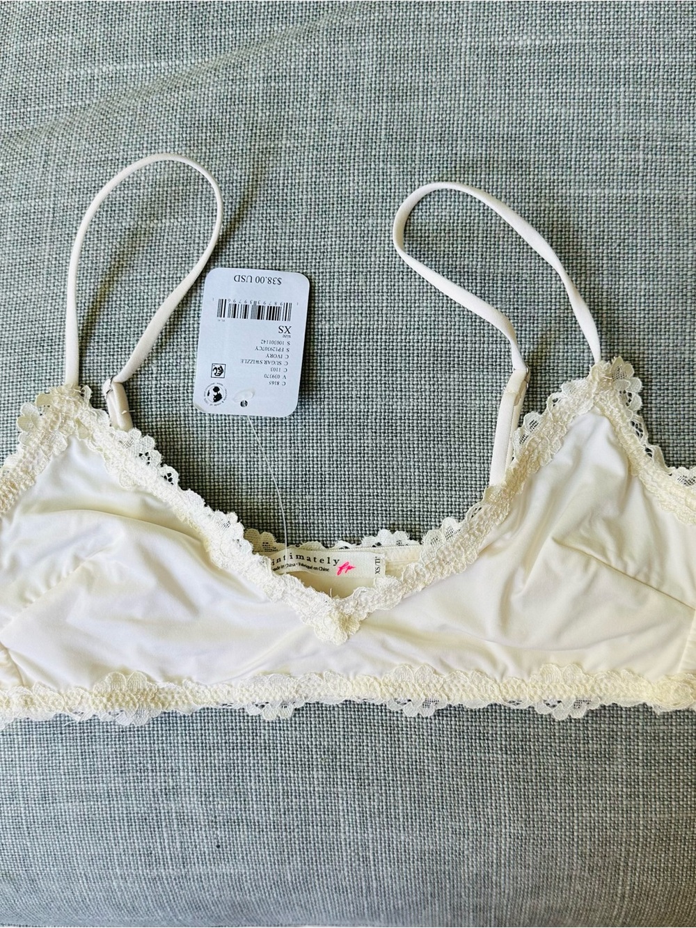 Free People Cream Lace Bralette